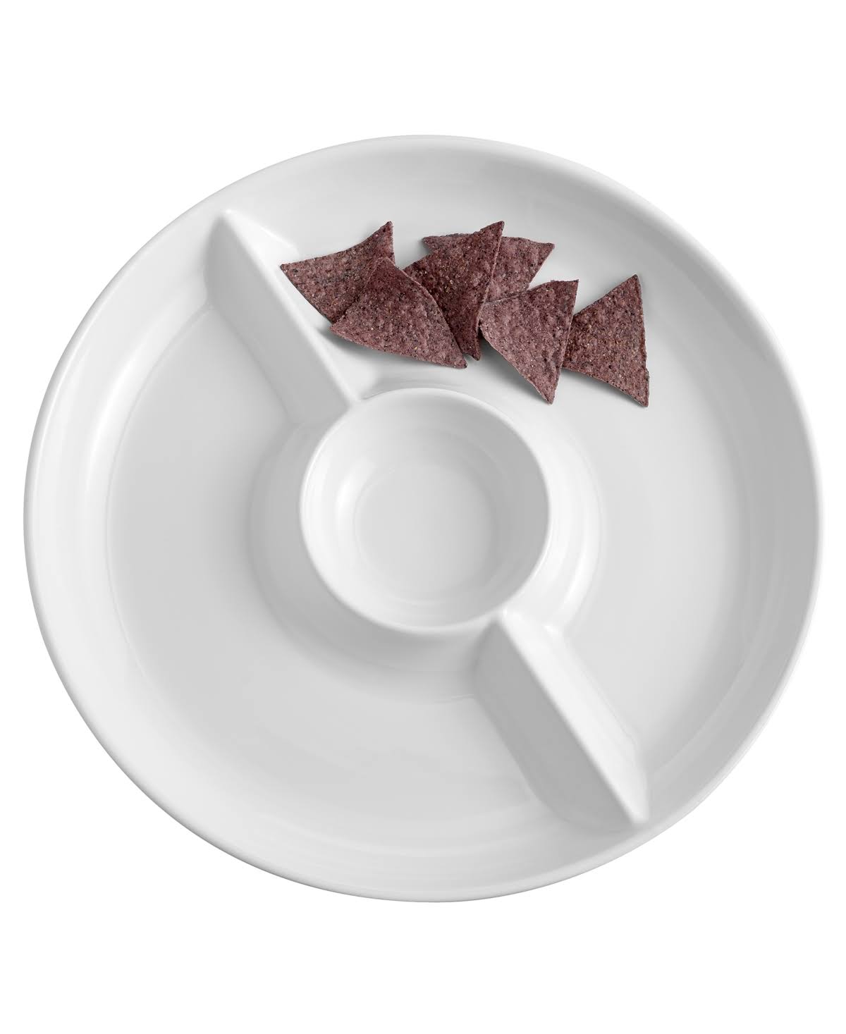 3 Section Chip & Dip Server - White M9295