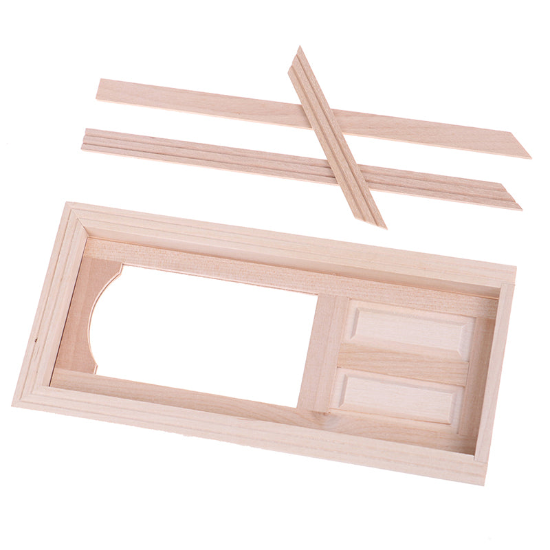 1:12 Unpainted Wooden Dollhouse Door K236730