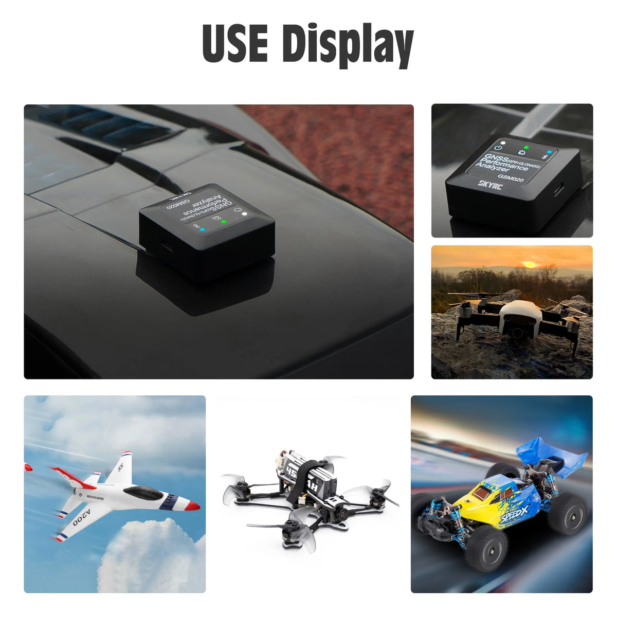 GNSS Performance Analyzer for RC Car Airplane Helicopter FPV Racing Drone N87234
