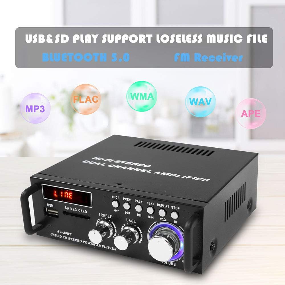 200W Bluetooth Stereo Amplifier with USB, SD Card, FM Radio, Remote Control X4463