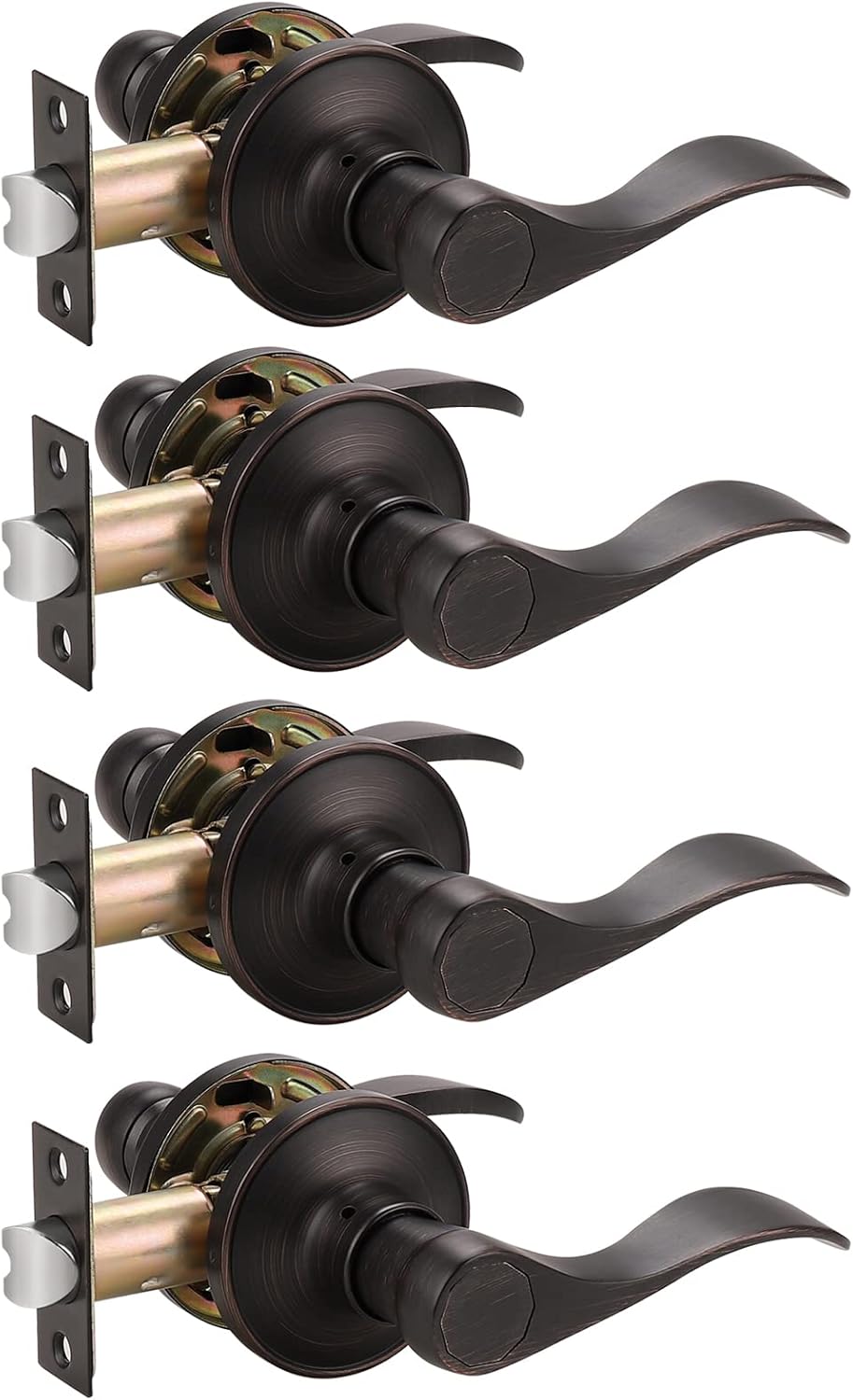 10 Pack Satin Nickel Passage Door Levers A969