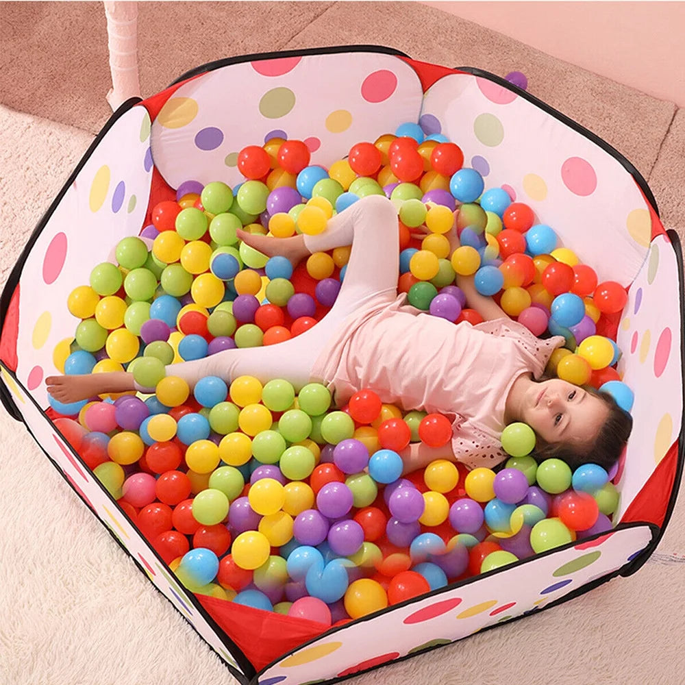 100 Pcs Plastic Ball Pit Balls with Storage Mesh Bag, Crush Proof Ocean Balls A288090