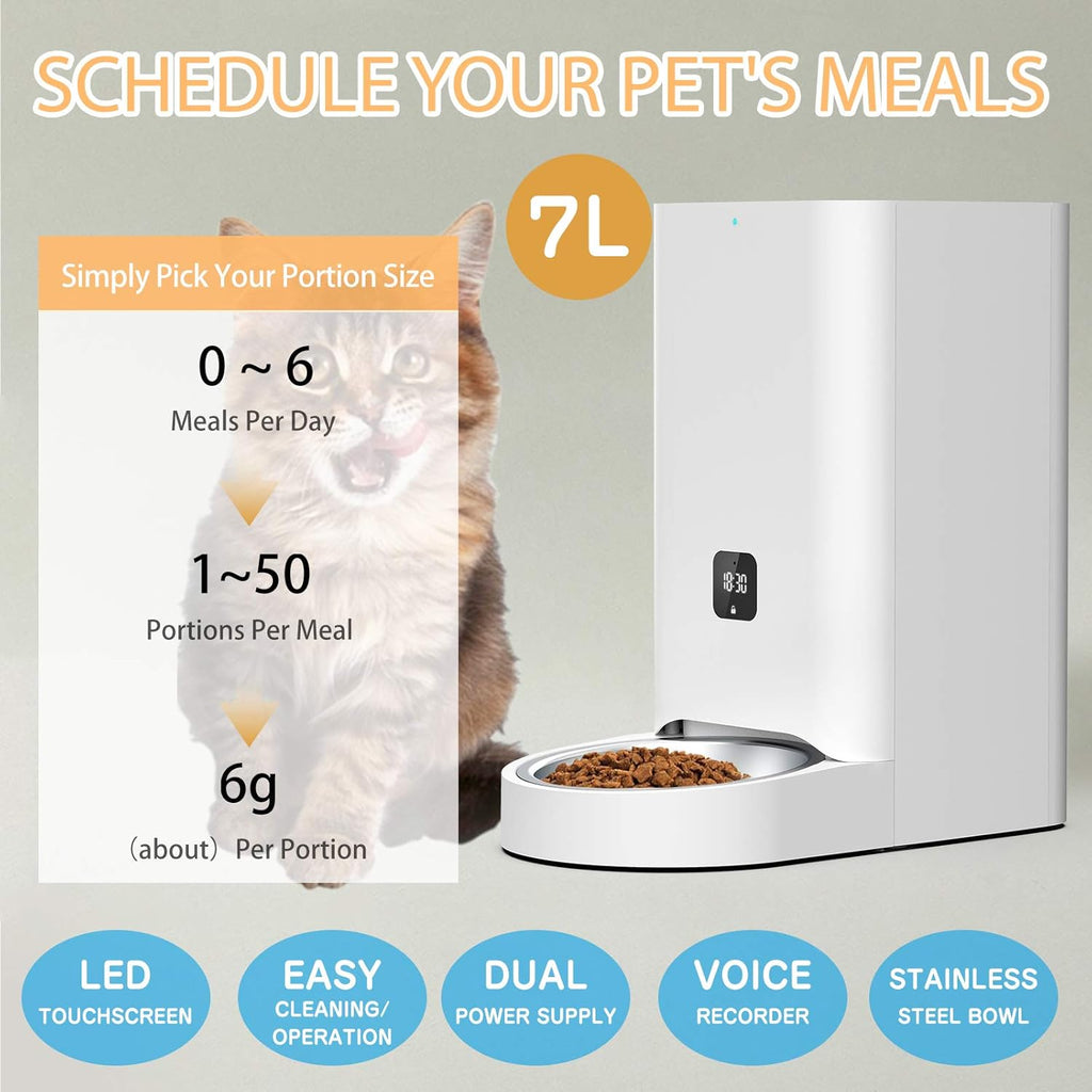 Automatic Cat Feeder with Portion Control, Power Pack of 2 M51595
