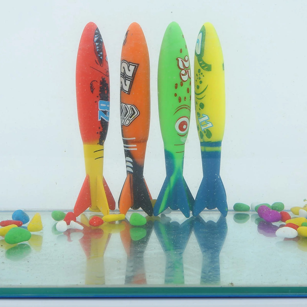 4pcs Swimming Pool Toys Mine Shape Diving Toys Underwater Q3513