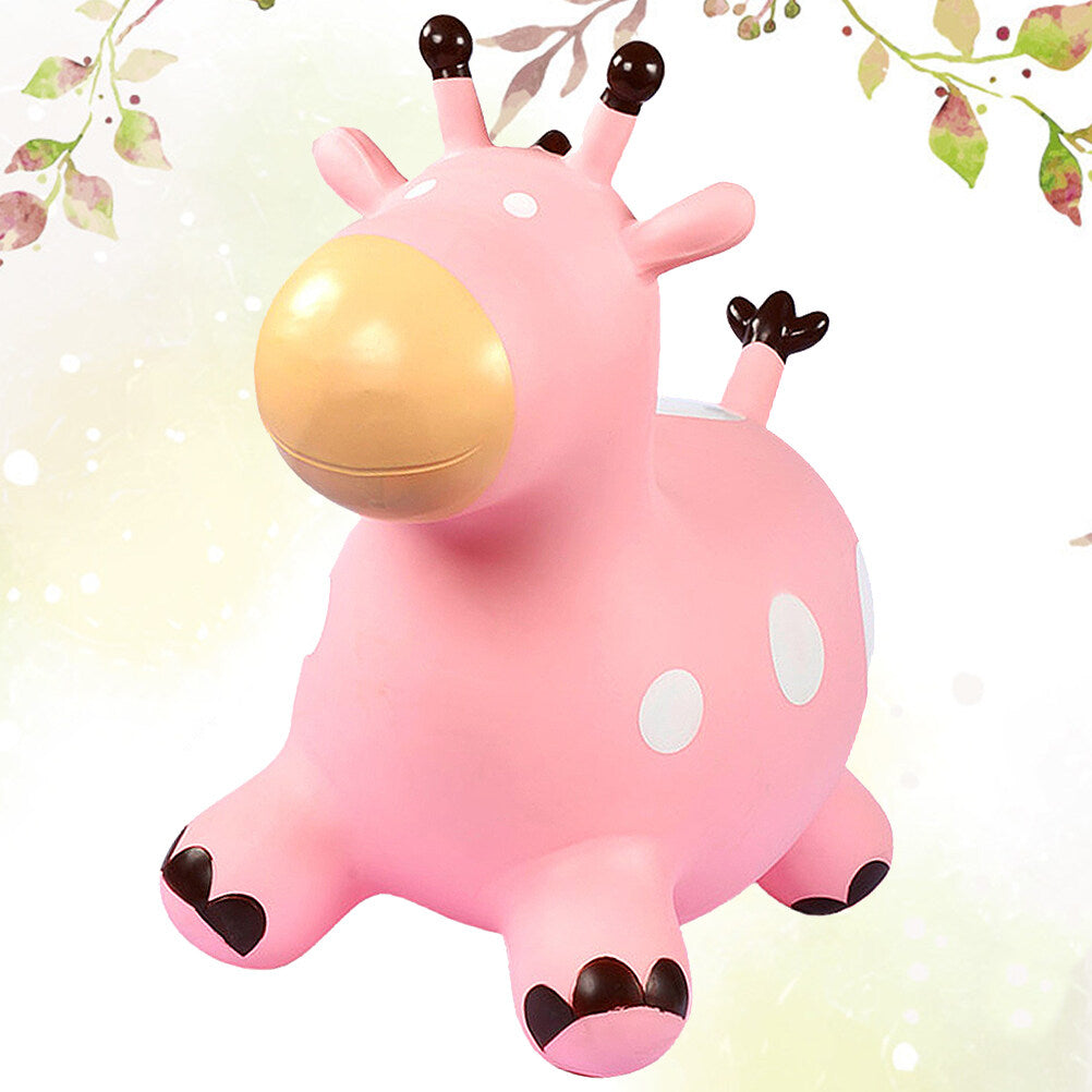 Inflatable Bouncing Horse Outdoor Toy with Air Pump (Pink) X607883