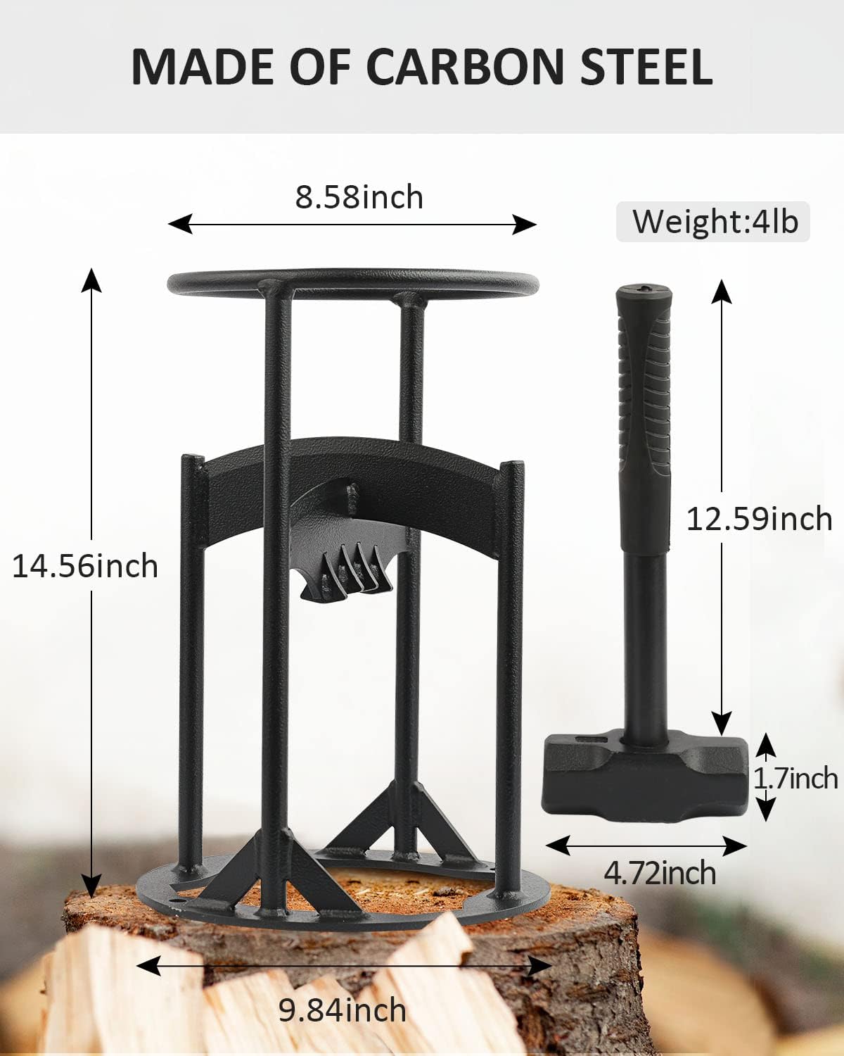 Carbon Steel Manual Log Splitter, Pack of 2 H2435