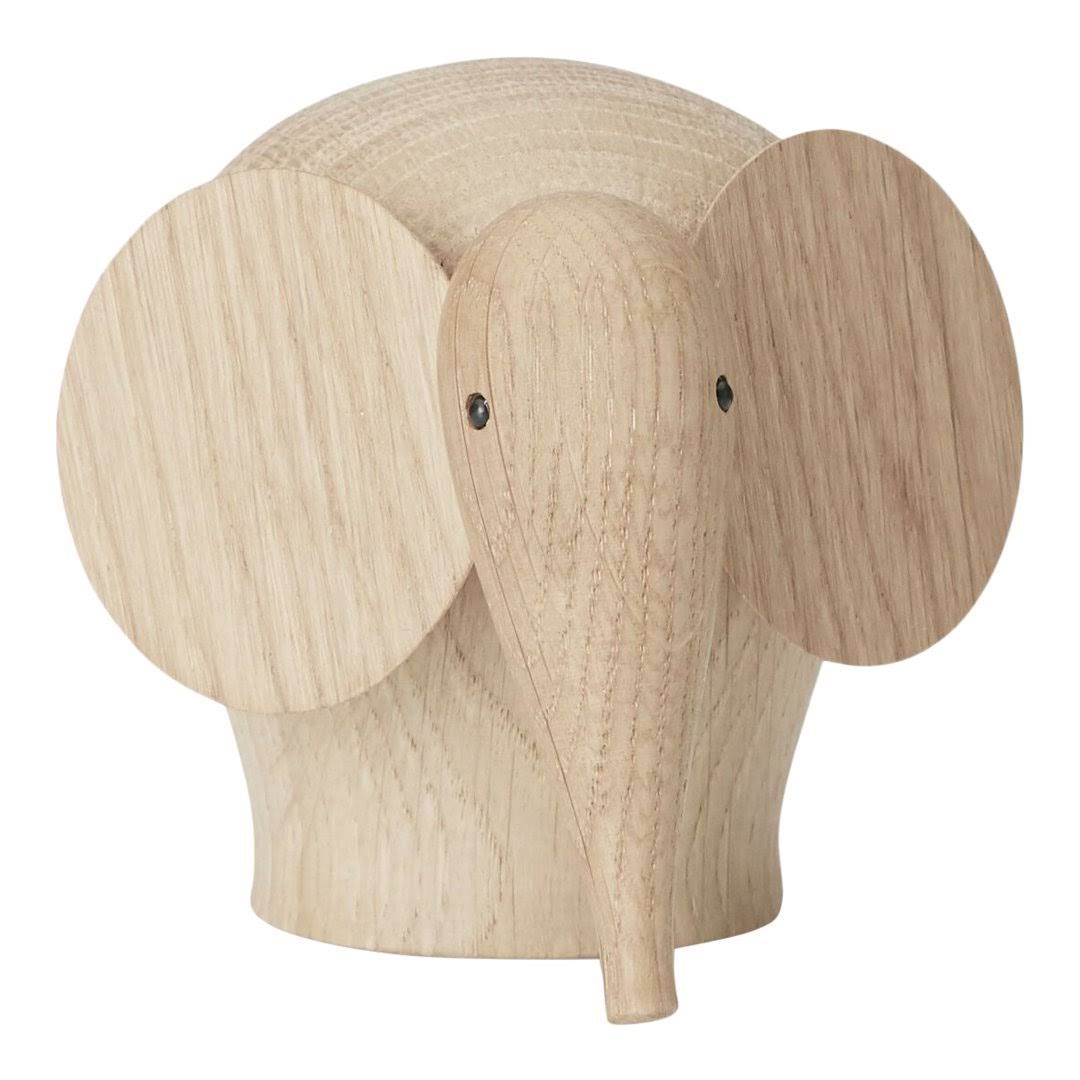 Oak Taupe Lacquered Mini Elephant V589