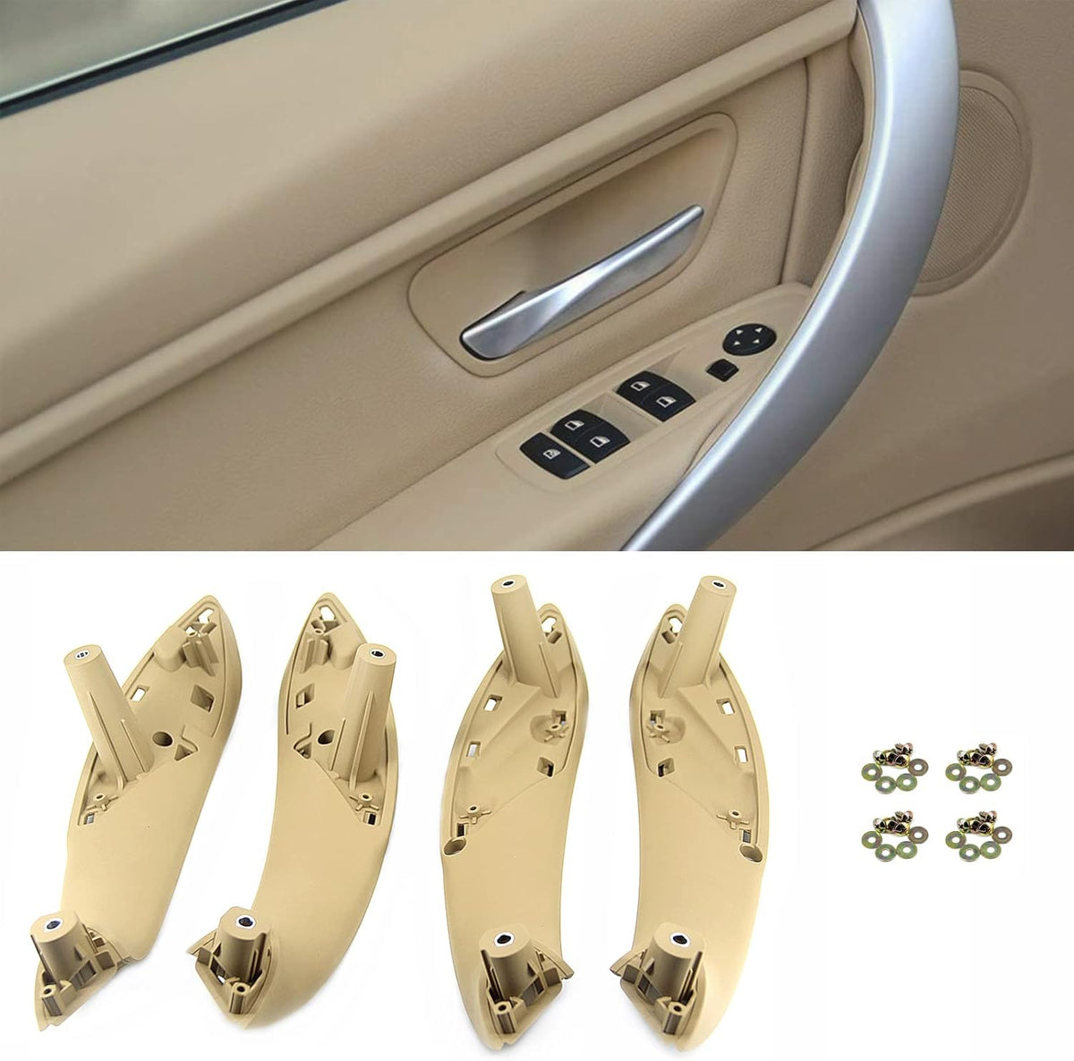 Carbon Fiber Door Handles Trim Kit Pack of 2 P123