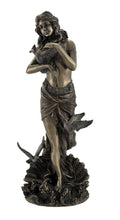 Bronzed Aphrodite with Doves on Scallop Shell Statue Q61412