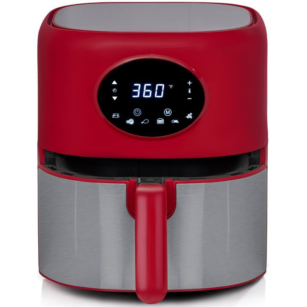 Red 3.7qt Digital Air Fryer with Dishwasher Safe Basket C69800