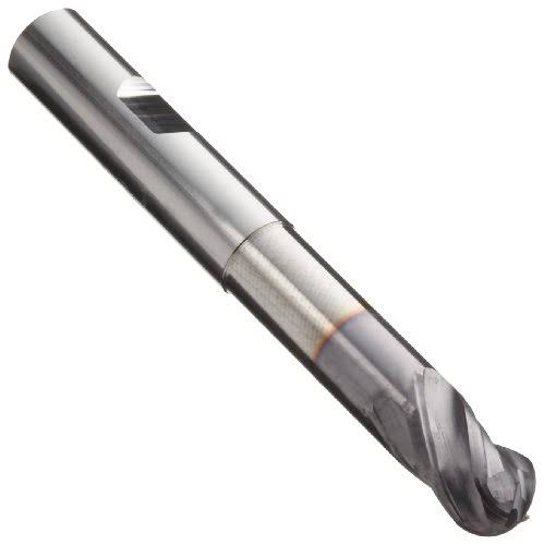 Carbide Ball Nose End Mill, Weldon Shank, AlTiN Finish, 30 Degree Helix I543