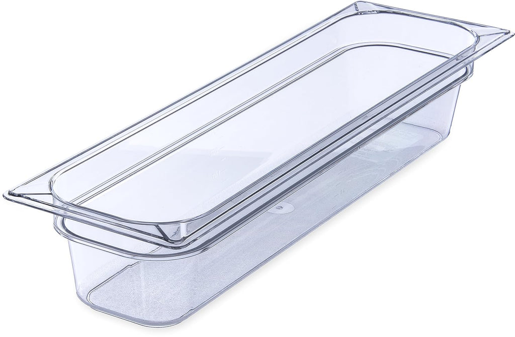Clear 5.1 qt. Half-Size Polycarbonate Food Pan (Case of 6) S573