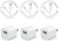 3 Pack iPhone Wall Charger with 6FT Charger Cord A74214