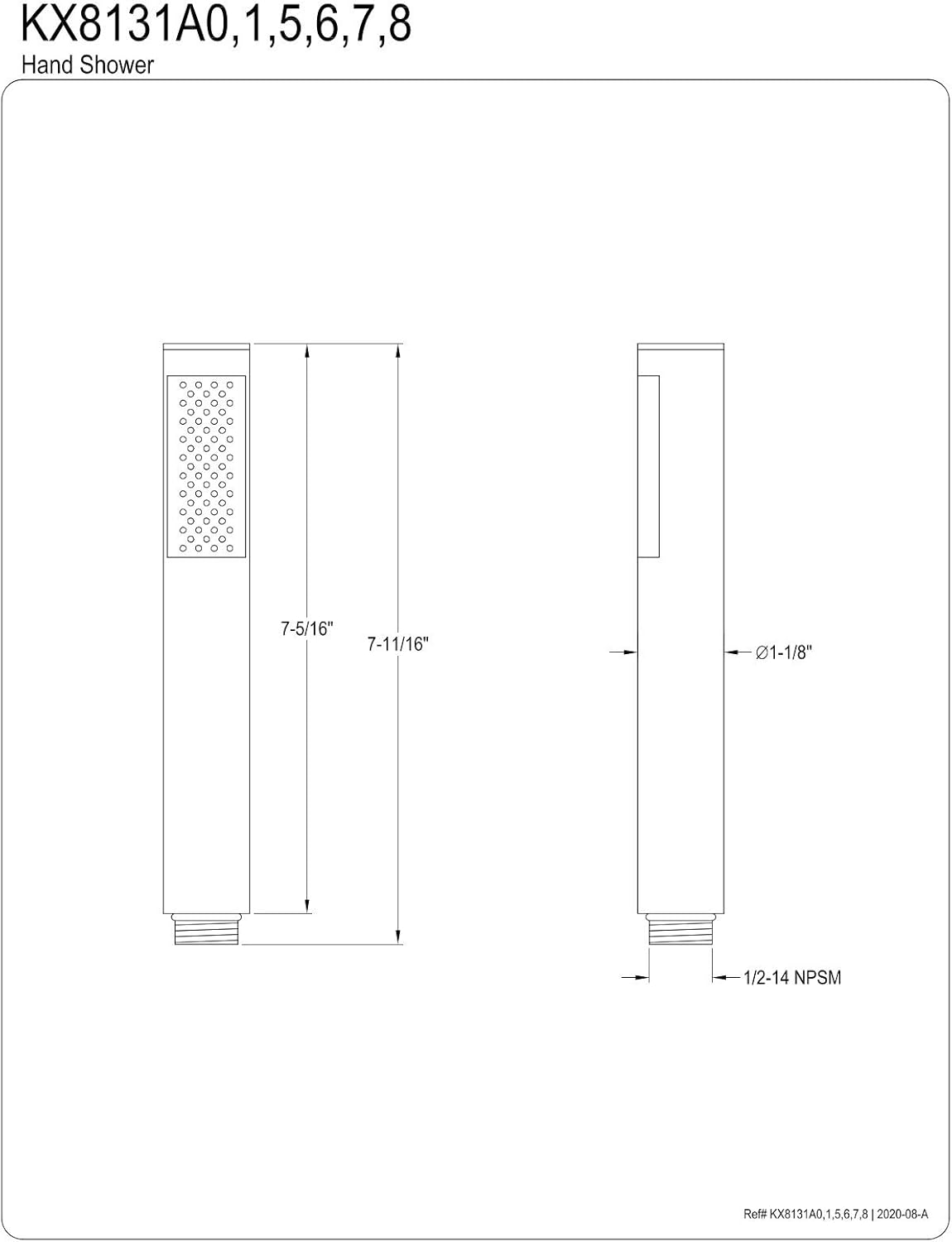 Brushed Nickel Hand Shower Head N519804