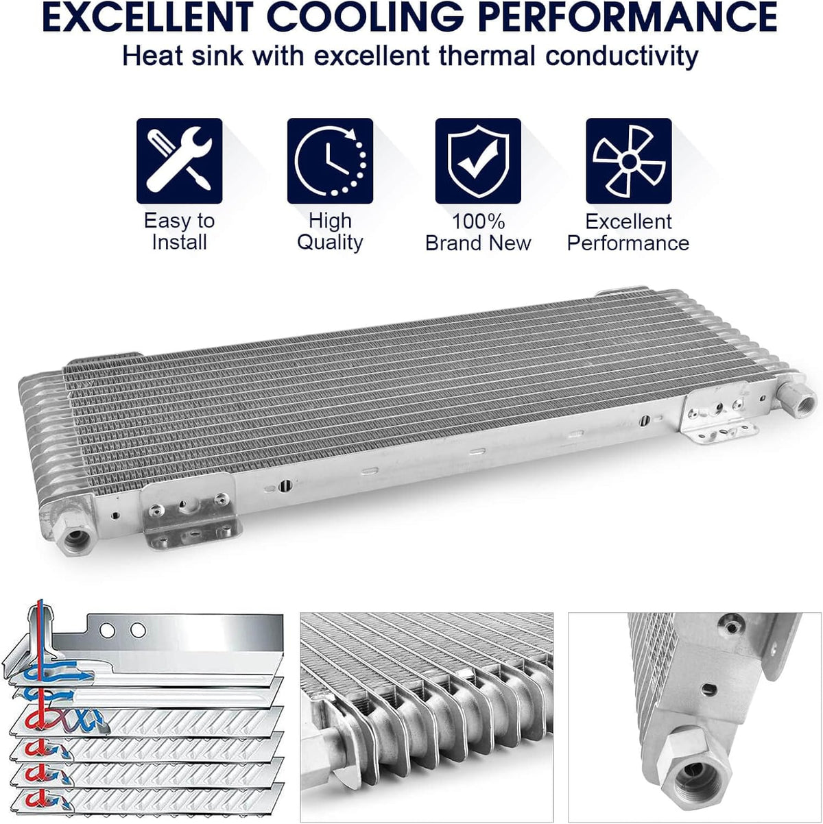 Transmission Oil Cooler Kit with Mounting Hardware Y1138