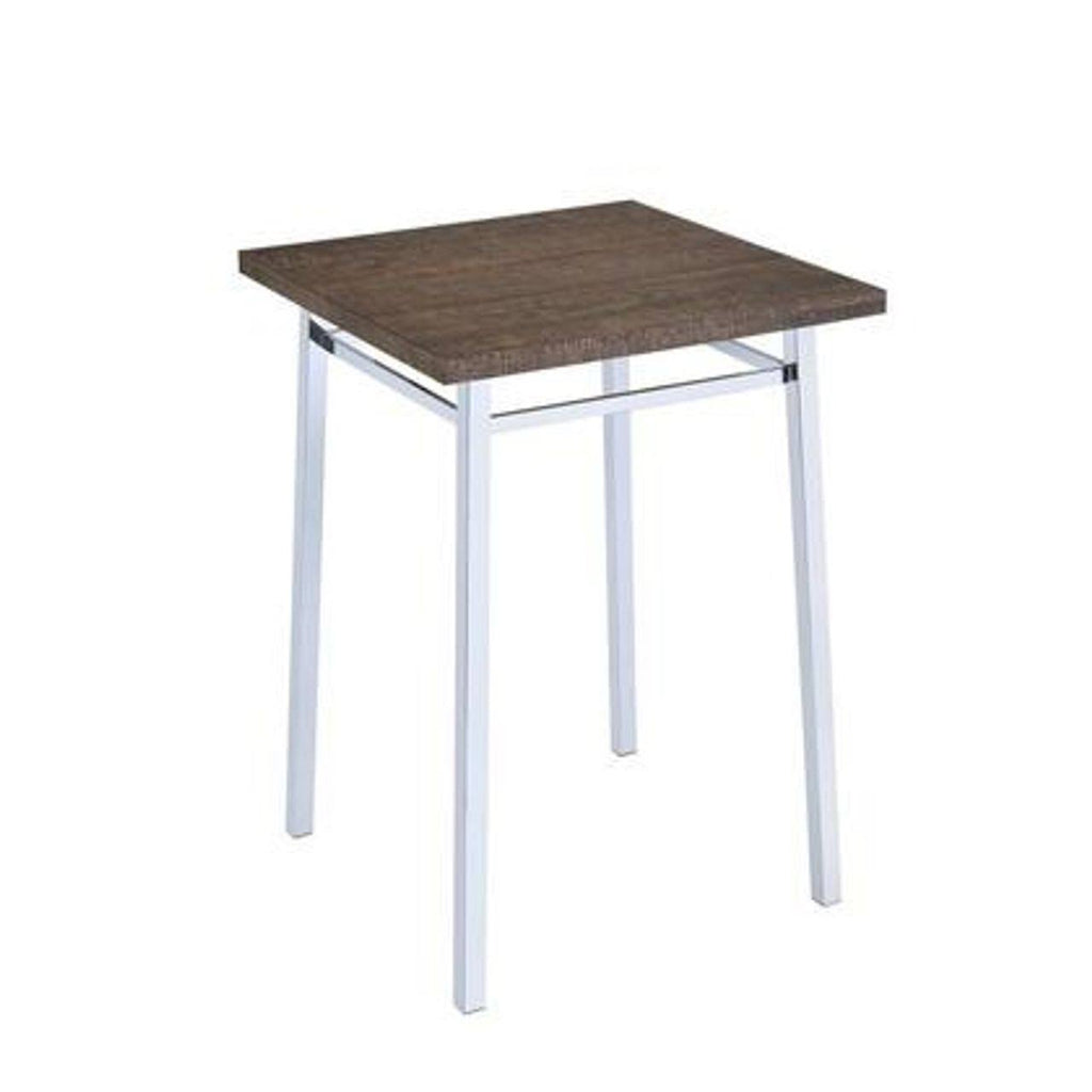Square Wood and Metal Bar Table X532