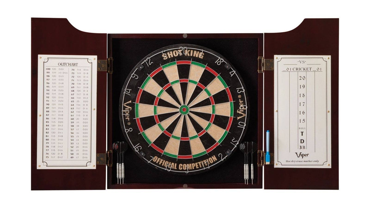 Sisal/Bristle Steel Tip Dartboard & Cabinet Bundle E630136