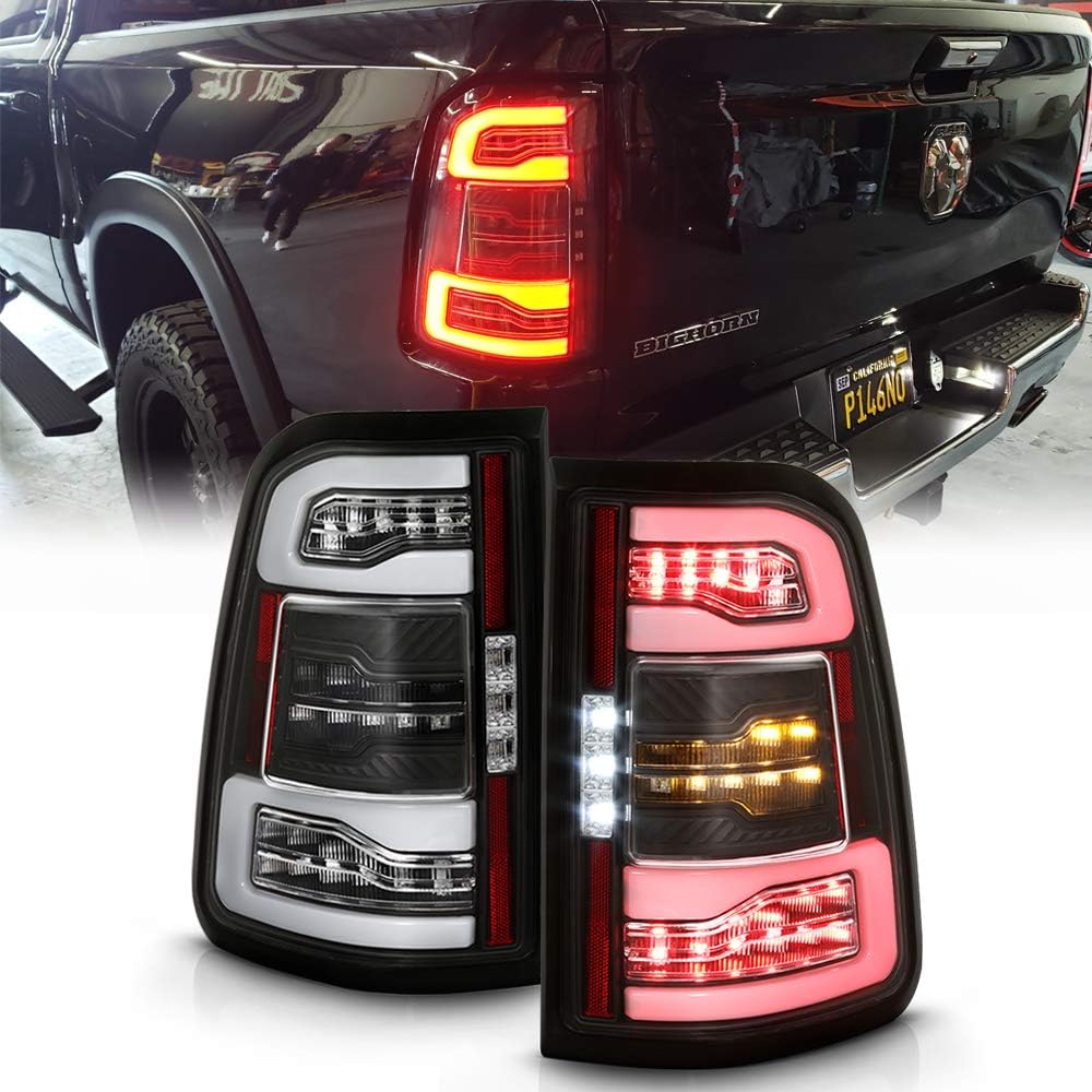 Black Full LED Tail Lights with Sequential Signal Lamps H822151