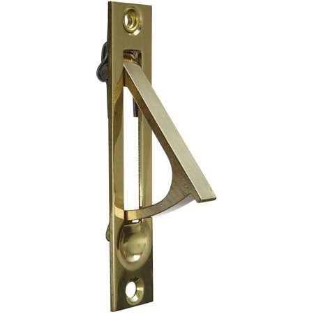 Door Edge Pull for Bypass & Pocket Doors Solid Brass Polished Brass H6722