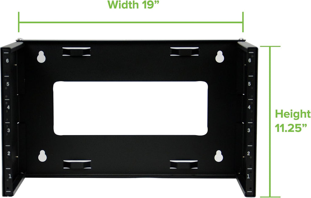 6U Wall Mount Network Equipment Rack 19 Inch Pack of 2 D99107