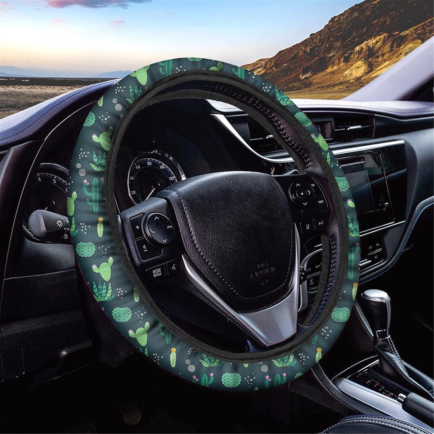 Black Auto Car Steering Wheel Cover 15 inch E428