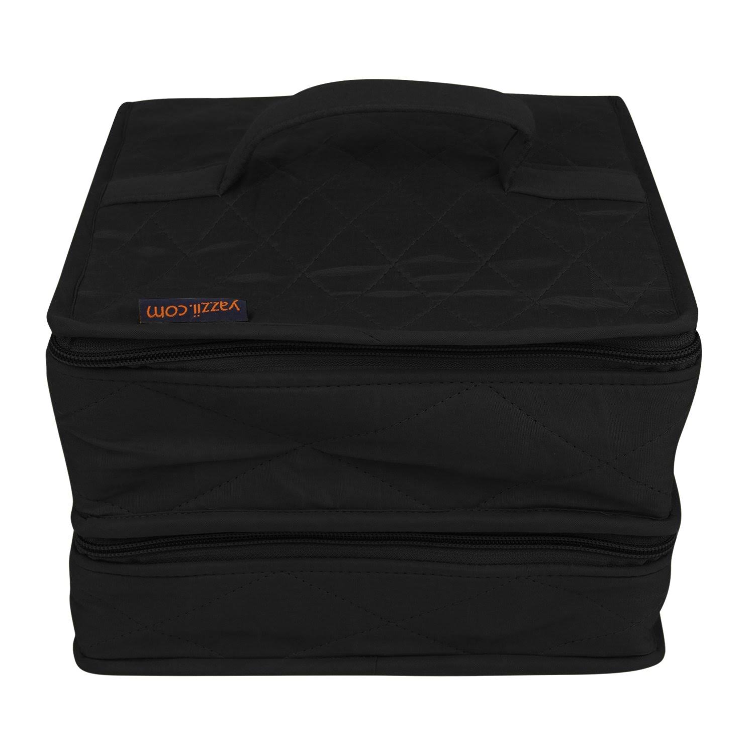Black Double Deluxe Organizer Storage U221