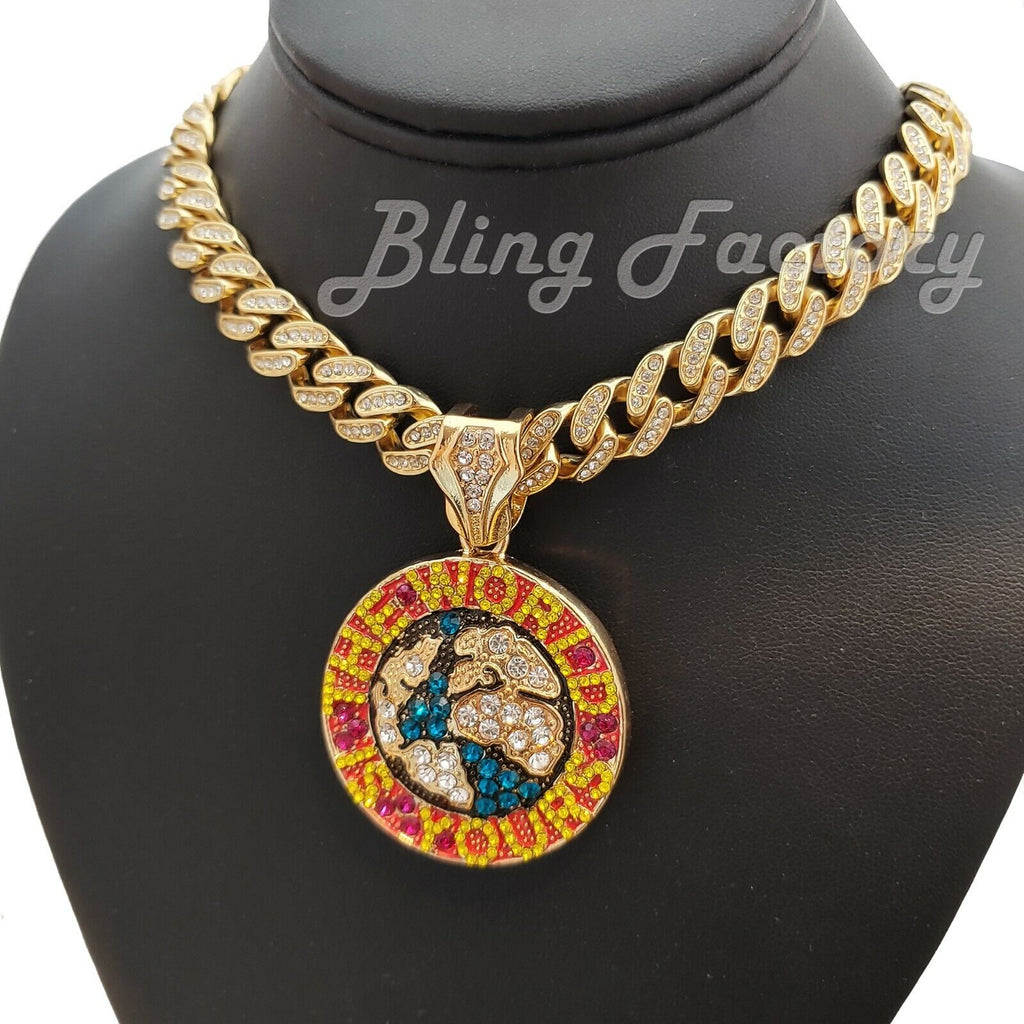 Iced Cuban Box Lock Chain Necklace D479