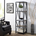 Rustic Oak Tower Bookshelf V132845
