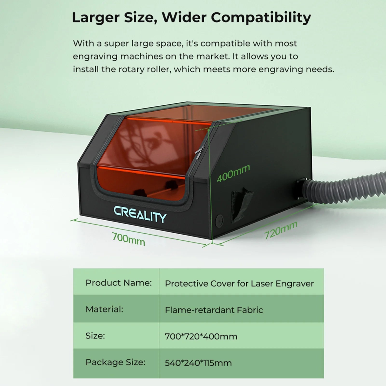 Engraver Enclosure with Vent Eye Protection Fireproof Dustproof Noise Reduction Cutting Enclosure S951