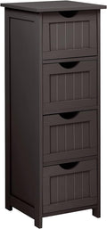 Espresso Wooden Bathroom Storage Cabinet with 4 Drawers A846