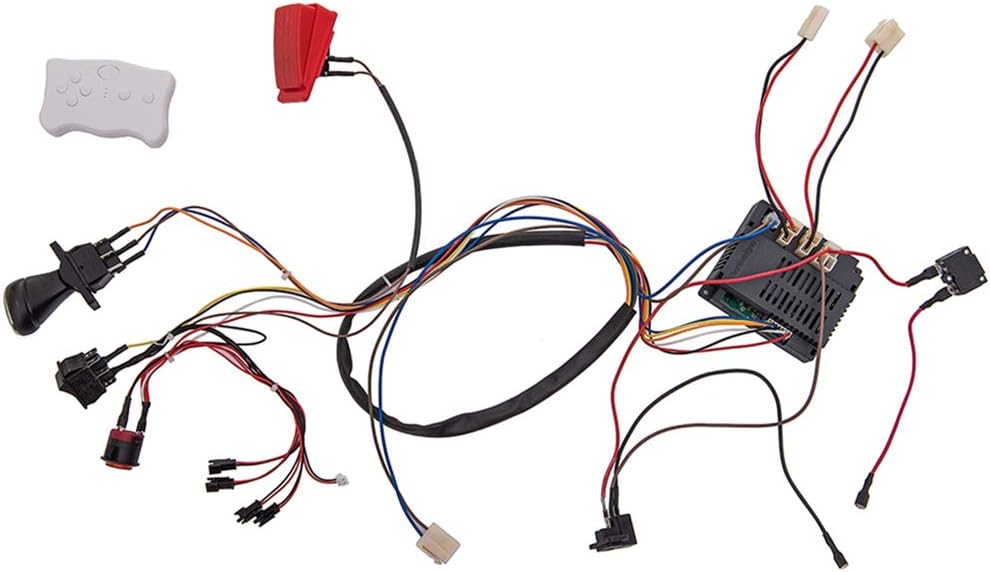 12 Volt Children Electric Car DIY Modified Wires and Switch Kit with 2.4G Bluetooth Remote Control, Pack of 2 F375