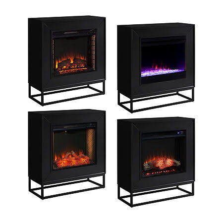 Contemporary Electric Fireplace - Black N986547