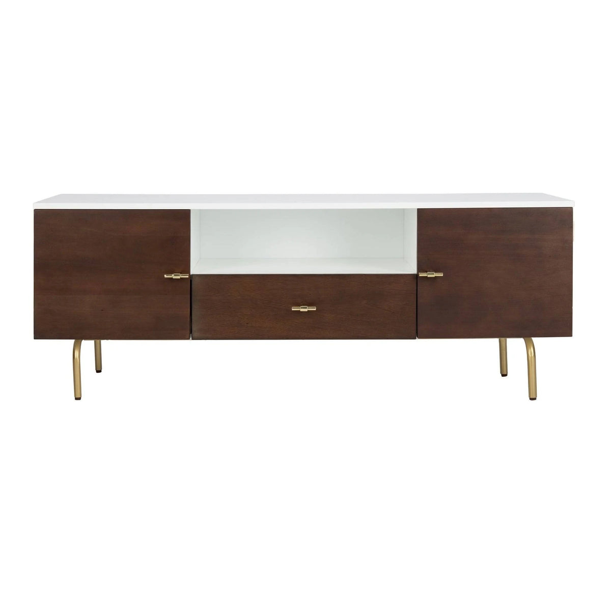 Cream White Washed Media Stand P8634
