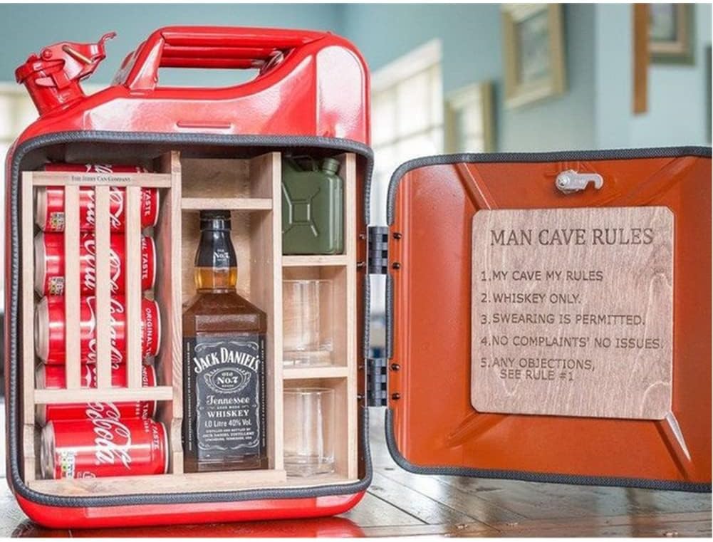 Black Pack of 2 Jerry Can Mini Bar With Whiskey Cabinet H75787