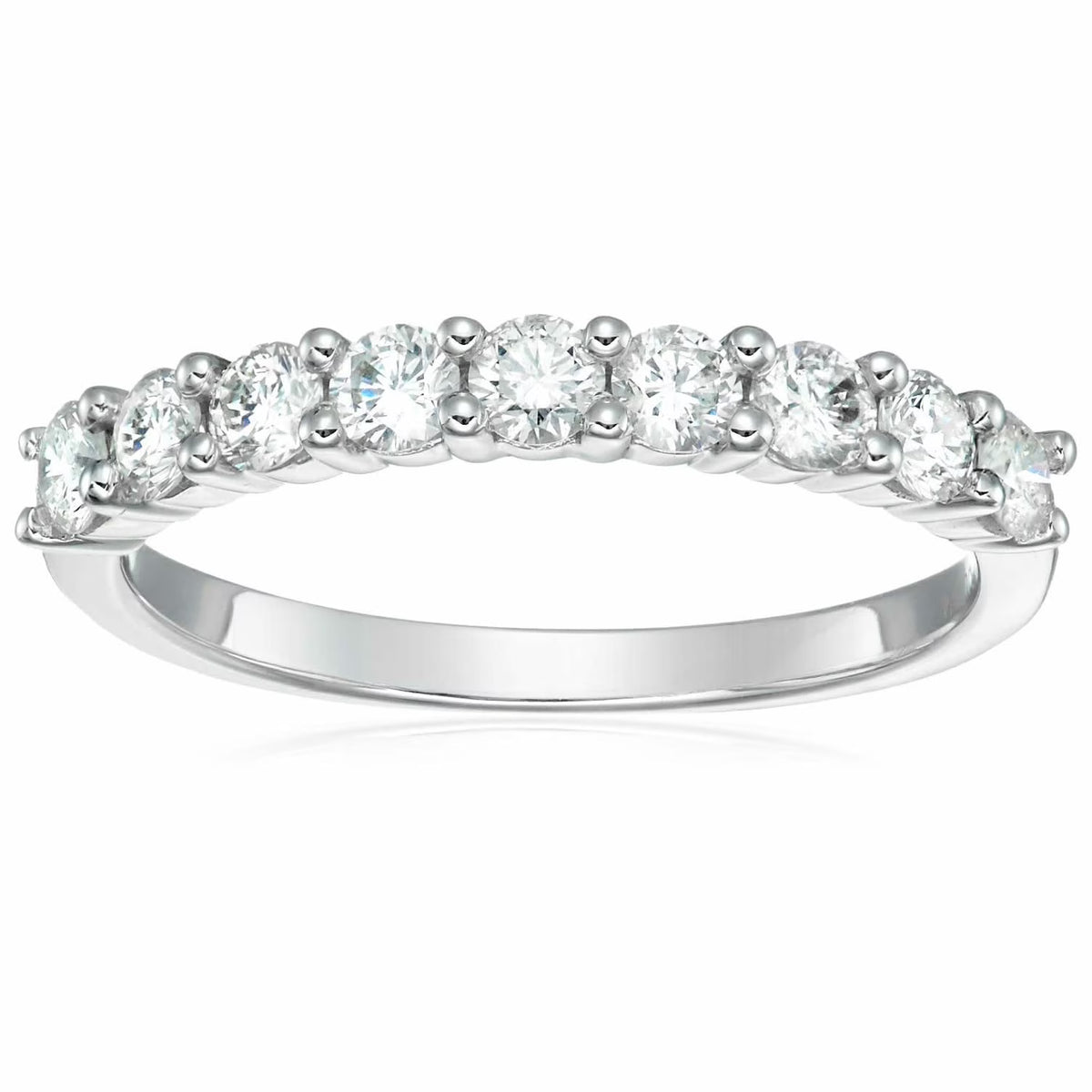 14K White Gold Diamond Wedding Band N1797