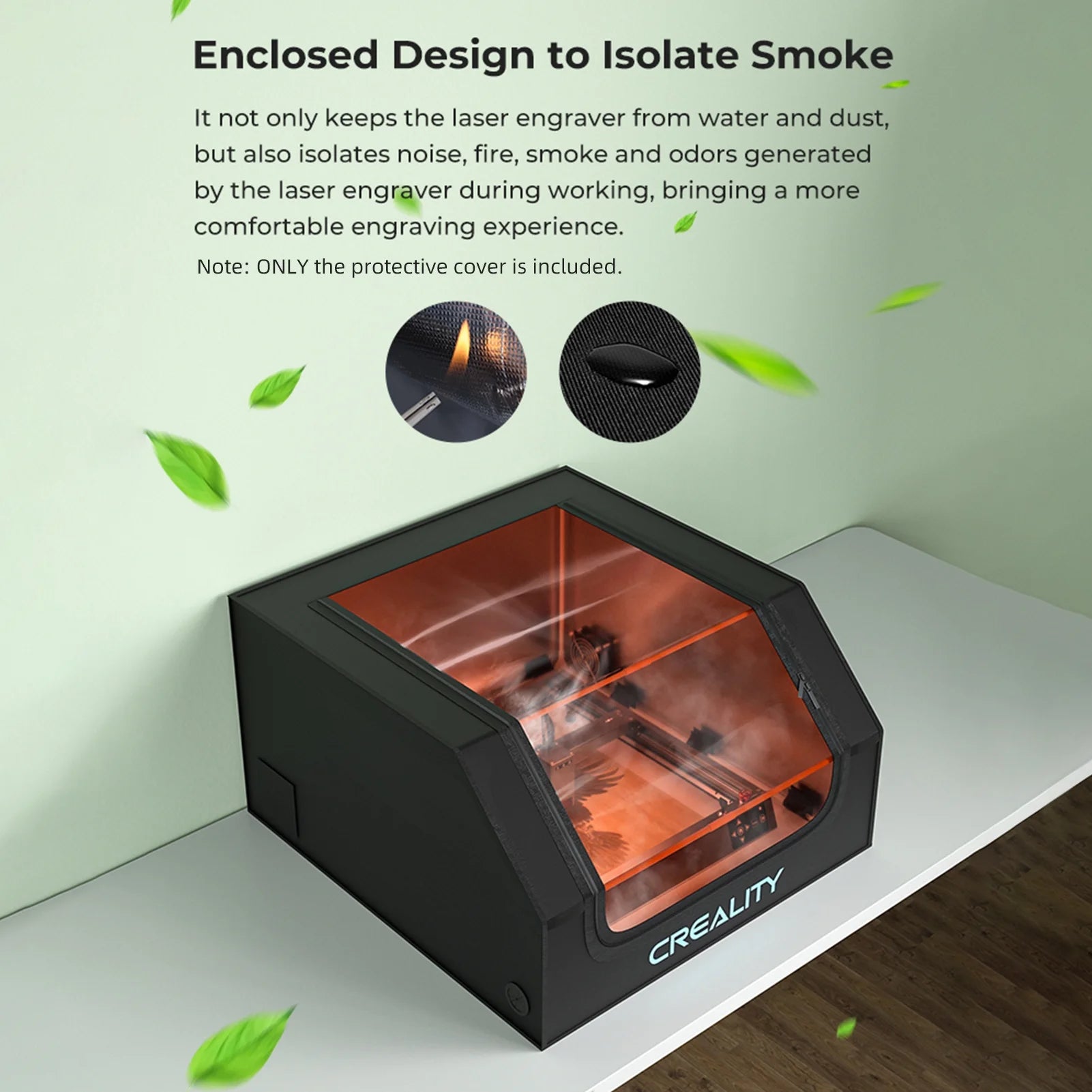 Engraver Enclosure with Vent Eye Protection Fireproof Dustproof Noise Reduction Cutting Enclosure S951