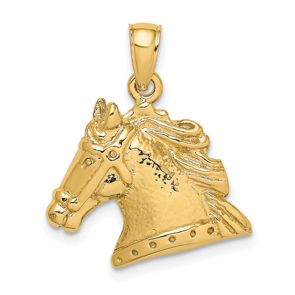 10K Yellow Gold Horse Head Charm S915611