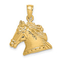 10K Yellow Gold Horse Head Charm S915611