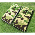 Camo Tournament Cornhole Set Green White F245