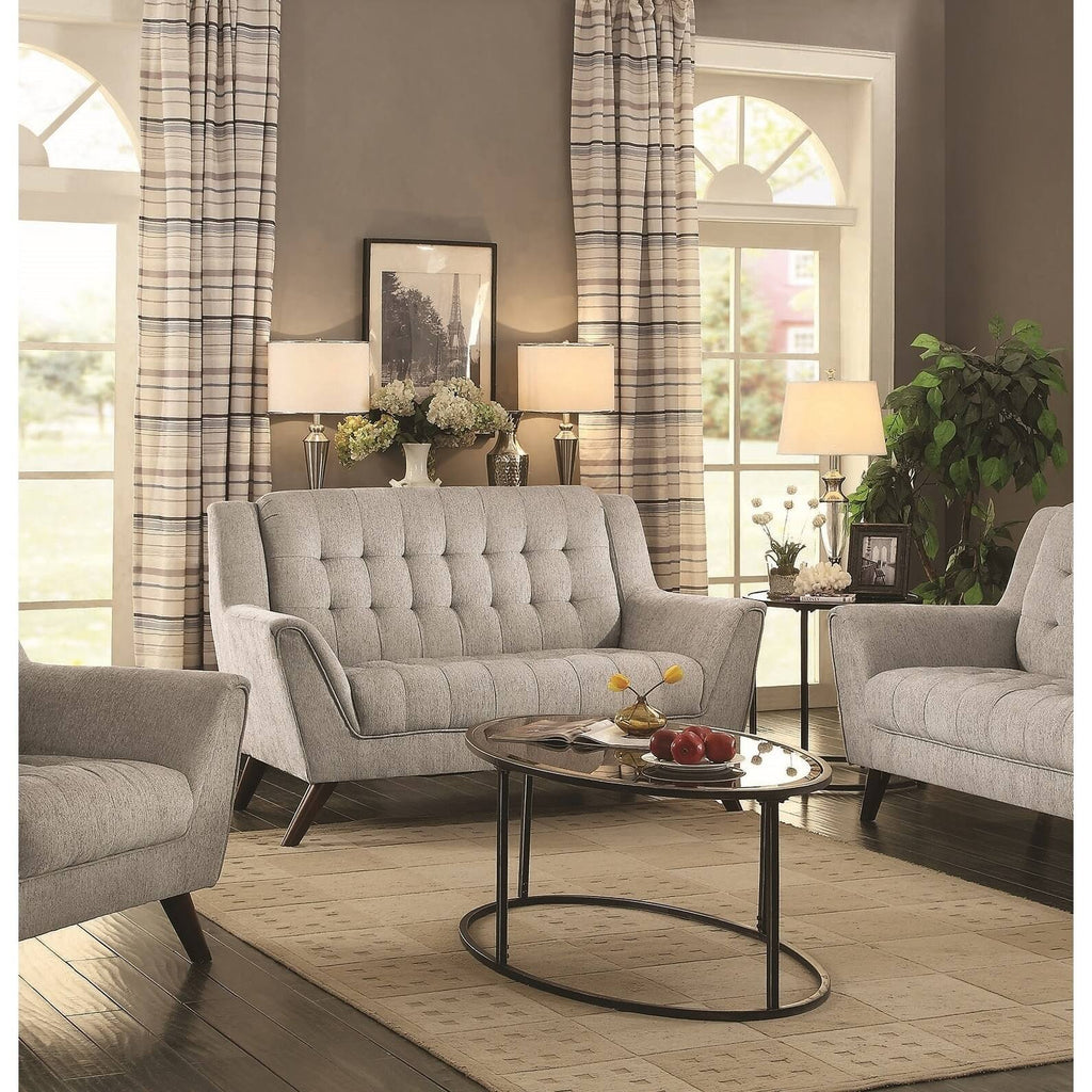 Dove Grey Loveseat O9555