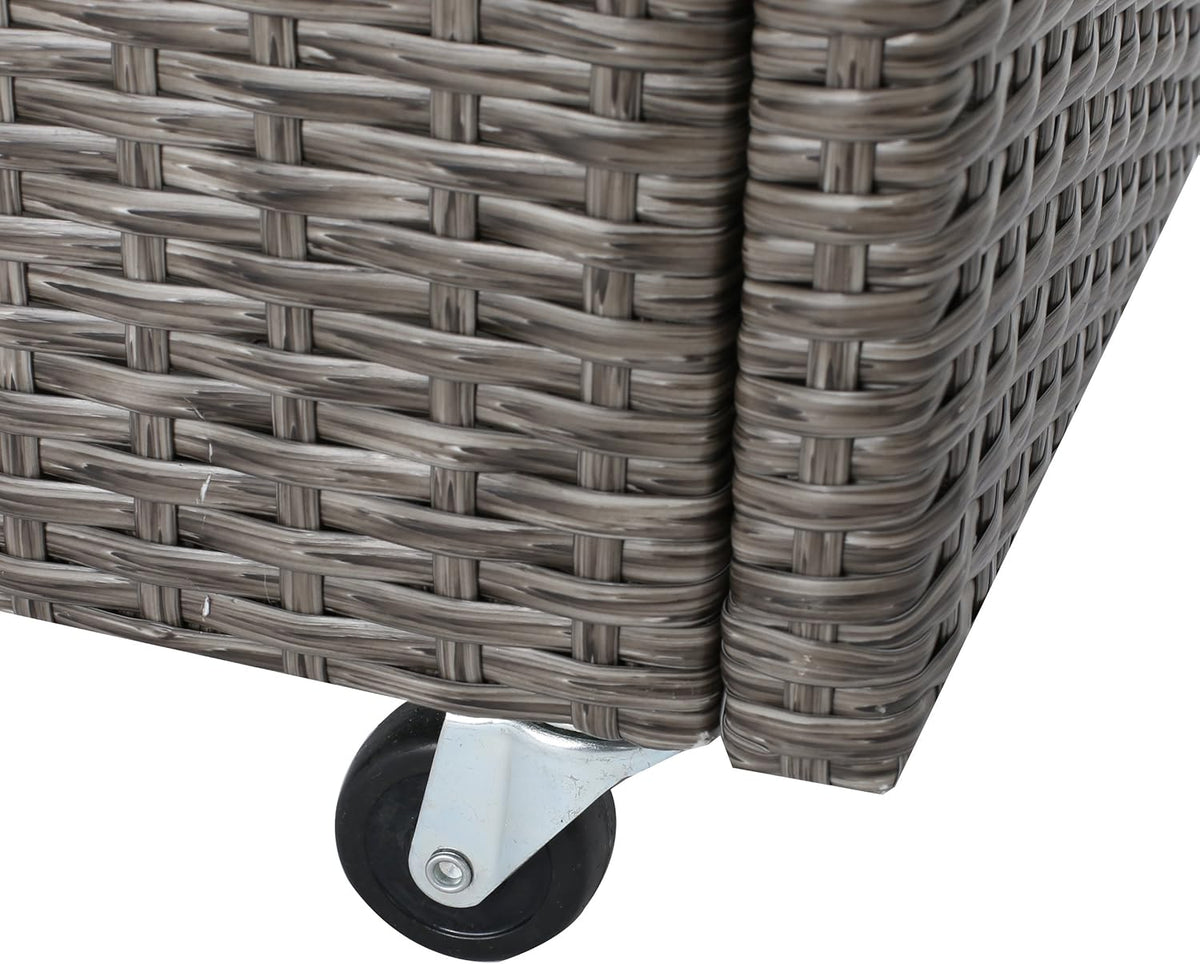 Mixed Black Outdoor Wicker Barcart R941