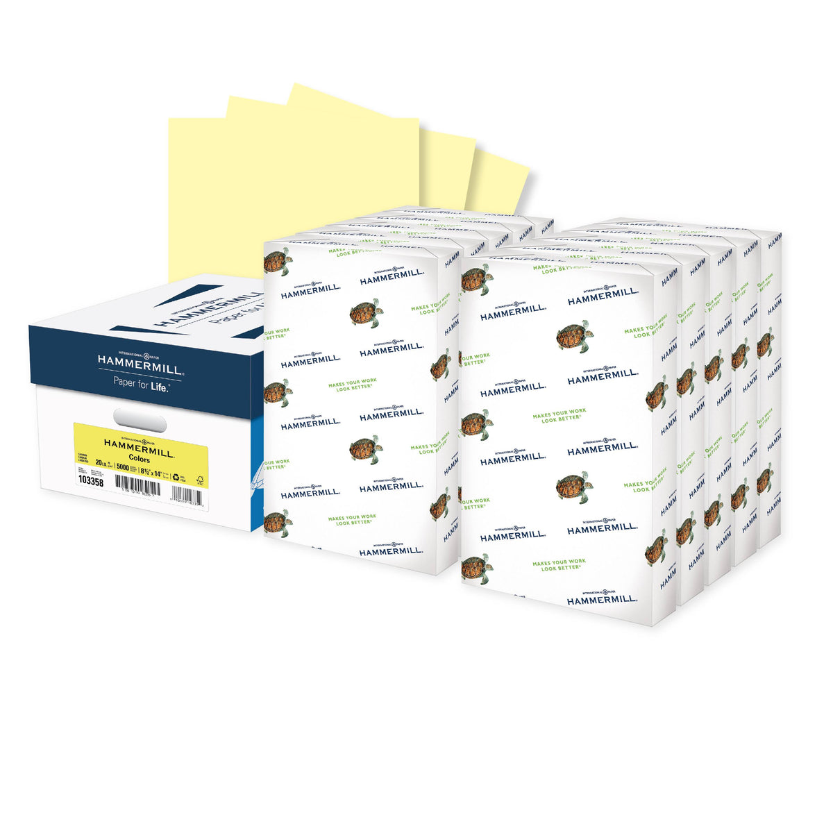 20 lb Canary Multipurpose Copy Paper 5000/CT W97647