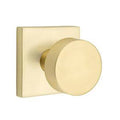 Half Dummy Round Door Knob and Square Rose in Satin Brass X143