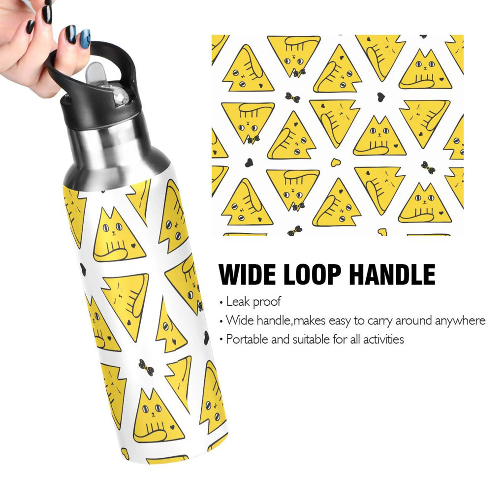 20 OZ Stainless Steel Vacuum Insulated Water Bottle with Straw Lid H786019