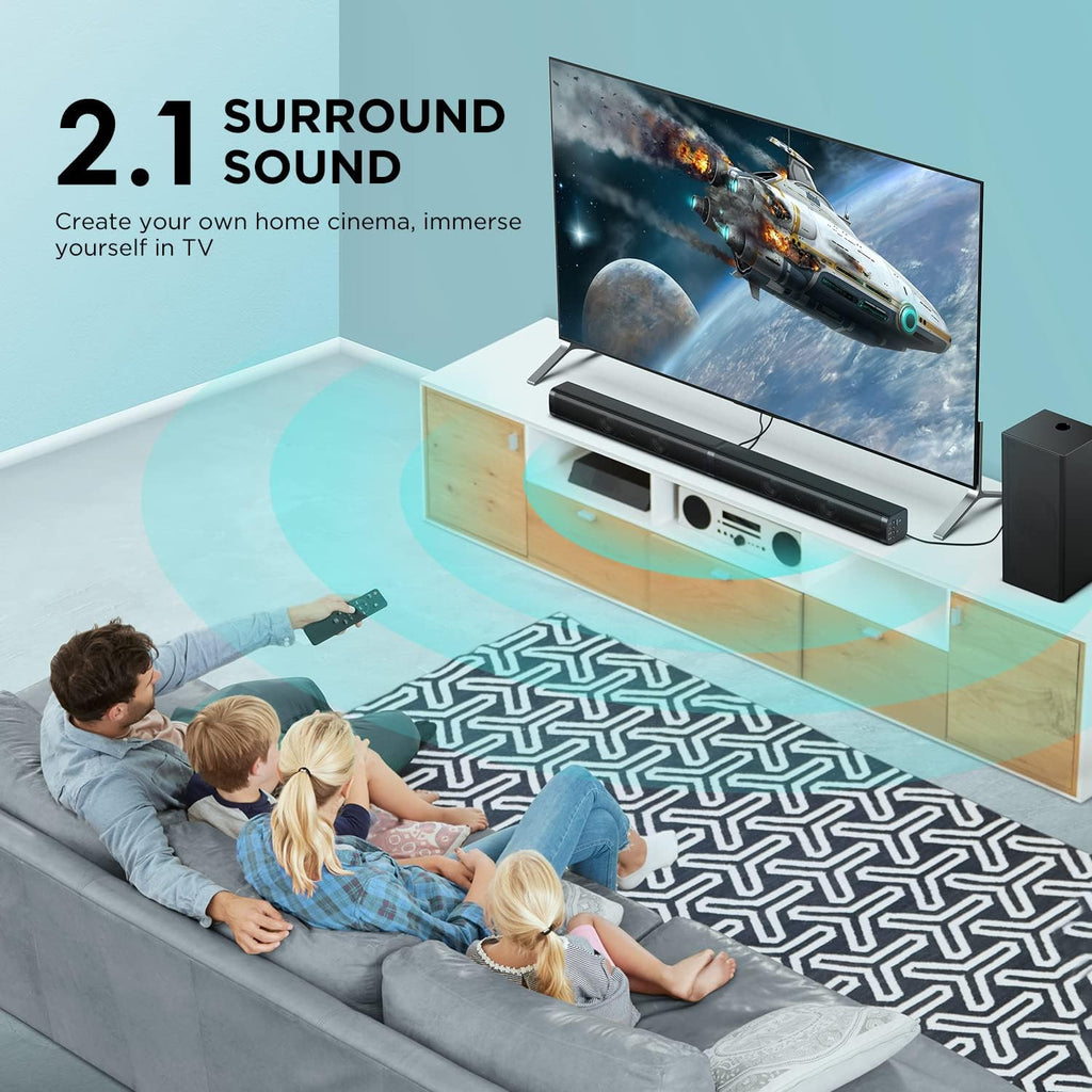 2.1 Slim Sound Bar with Subwoofer M54913