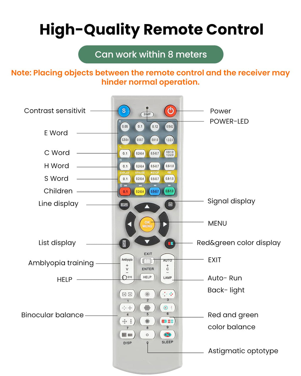 23inch LCD Electronic Eye Charts with Remote R76255