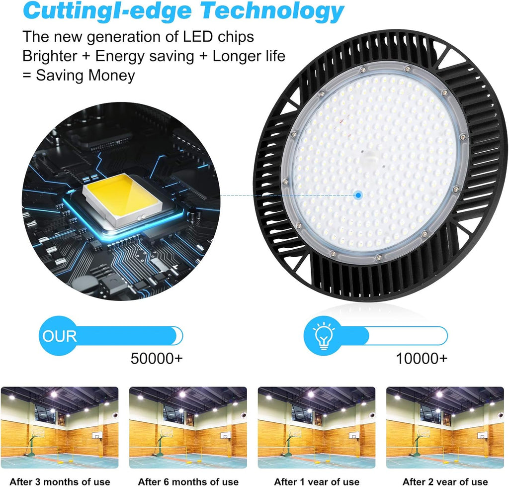 200W UFO LED High Bay Light Fixture, 28000LM, 5000K O886