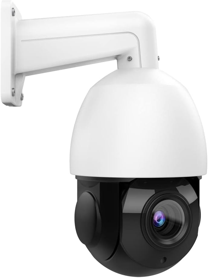4K 8MP Outdoor PTZ PoE IP Camera Speed Dome with 18x Optical Zoom, 164ft IR Night Vision, IP66 Q78136