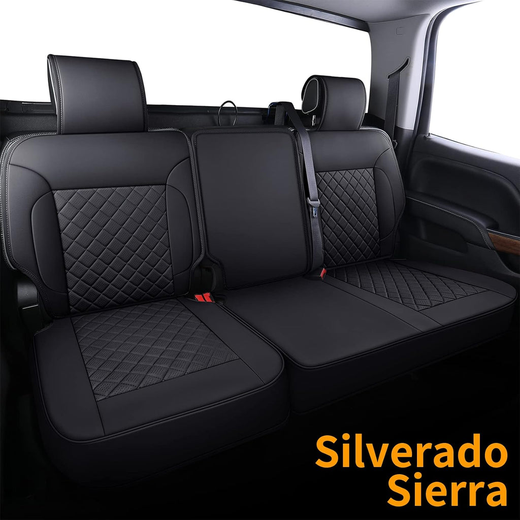 Black Faux Leather Seat Covers Front Set 2pcs S48404