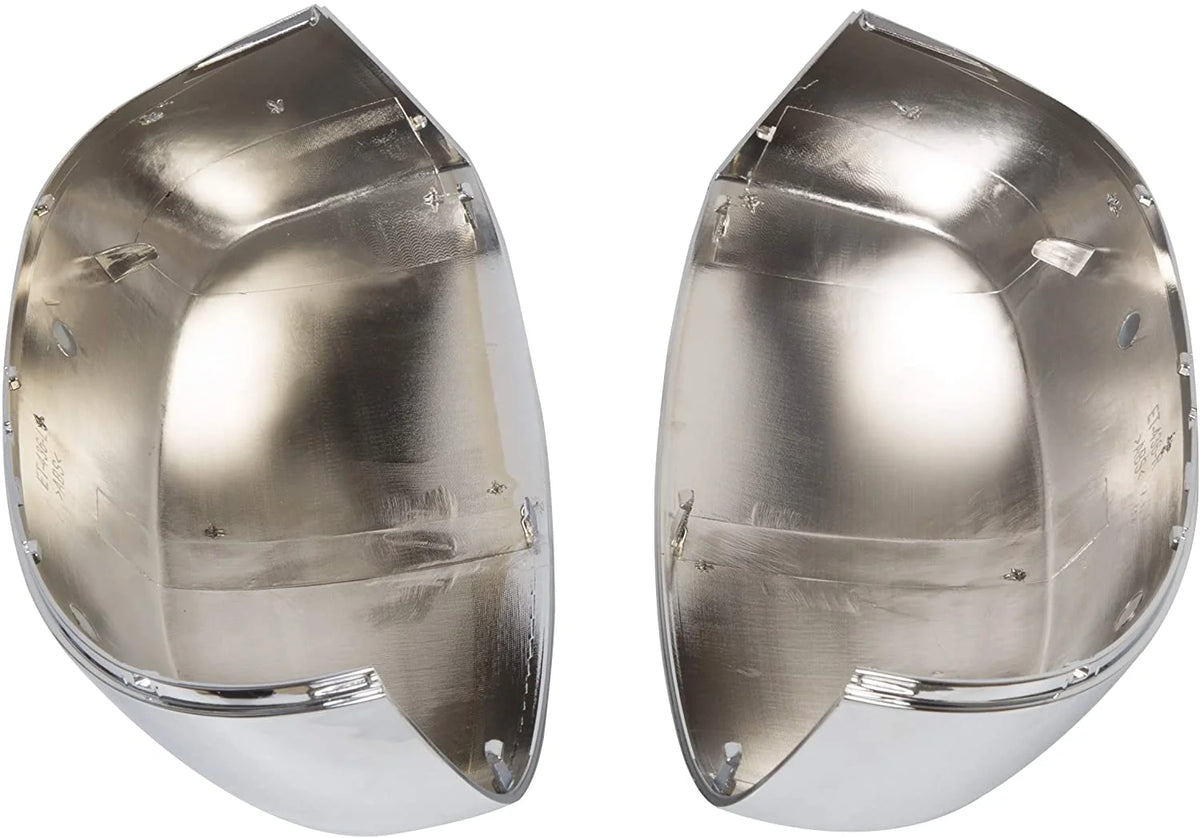 Pair Chrome Side View Upper Mirror Top Half Caps G221171